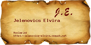 Jelenovics Elvira névjegykártya